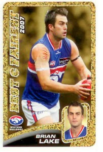 2008 SA The Advertiser AFL Cards Best & Fairest 2007 BF16 Brian Lake (W. Bull.)