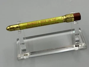 SCHMIDT's BEER on TAP Jim Lunch BBQ Vintage BULLET PENCIL Advertising MADISON MN - Picture 1 of 8