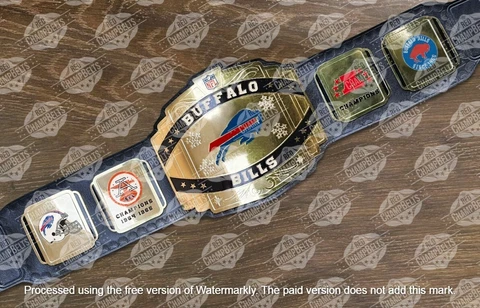 Buffalo Bills NFL Championship Belt Adult Size 2mm Brass Cover