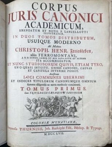 Corpus Juris Canonici Academicum, Emendatum et Notis P. Lancelotti illustratum, - Imagen 1 de 4