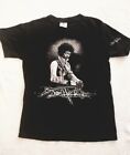 Dorosły mały Jimi Hendrix Signature Portret Grafika Przedruk T-shirt Czarny Bawełna