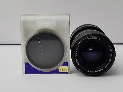 Ricoh C Macro 35-70mm f/3.5-4.5 Zoom Camera Lens - With Hoya CIR-POLARIZED 55mm - Image 1 of 4