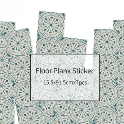 7 peças 15,5 91,5 cm Boho PVC piso vidro adesivo de parede fosco espessado antiderrapante - Imagem 1 de 4