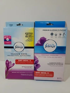 2 Stück Febreze Vakuumbeutel 3 Beutel Frühling & Erneuerung Duft für Dirt Devil U  - Bild 1 von 9
