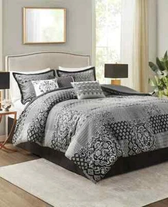Madison Park Cassian Jacquard 7-PC Comforter Set, Multi color, California KING - Picture 1 of 14