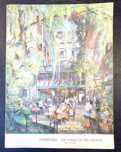 Court of Two Sisters New Orleans 613 Rue Royale Old French Quarter Vintage Menü - Bild 1 von 5