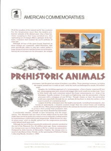DINOSAURS PERHISTORIC ANIMALS 1989 COMMEMORATIVE STAMP PANEL #CP338 #2422-5 - Picture 1 of 1