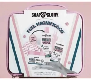 NEW Soap And Glory Feel Magnificoco Gift Set Body Scrub Wash Lotion - Picture 1 of 4