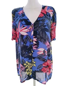 Vero moda T. XL Azul Blusa con botones Viscosa 100% Manga corta - Imagen 1 de 5