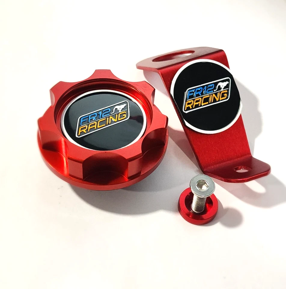 KIT TAMPA DE ÓLEO VERMELHA E SUPORTE DE SUPORTE DE RADIADOR RD PARA HONDA CIVIC DEL SOL EG EH 92-95 - Imagem 1 de 4