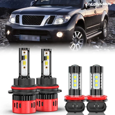 Faro antiniebla LED para camioneta Nissan Frontier Cab 4 puertas 2005-2020 9007 y H11 Foto 1 de 4