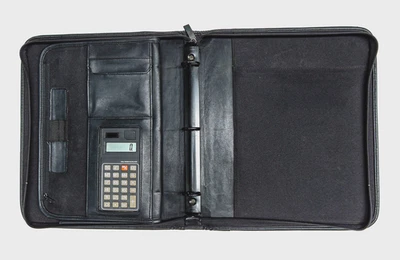 PORTFOLIO ADJUNTO CALIDAD PROFESIONAL CREMALLERA ALREDEDOR CUERO UNISEX MALETÍN Foto 1 de 4