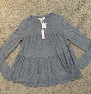 NWT Jessica Simpson Maternity Gray Nursing Babydoll Top Size Small - Image 1 of 4
