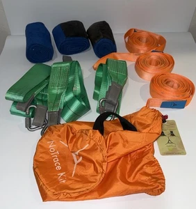 Tentsile No Trace Kit For Camping Tent Tree Wraps Orange Straps & Carabiners - Foto 1 di 14