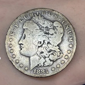 Dollaro argento Morgan 1881-cc grado tu - Foto 1 di 2