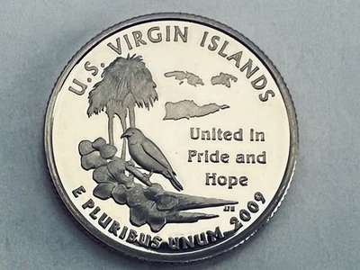 2009 S U.S. VIRGIN ISLANDS US Territories Quarter Clad 25c Proof Coin - Image 1 of 2