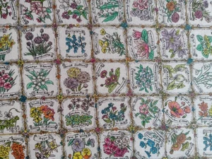 LANGUAGE OF FLOWERS - green - Liberty of London Tana Lawn Approx 33 x  30 cm - Picture 1 of 4