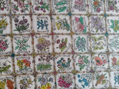 LANGUAGE OF FLOWERS - green - Liberty of London Tana Lawn Approx 33 x  30 cm - Image 1 of 4