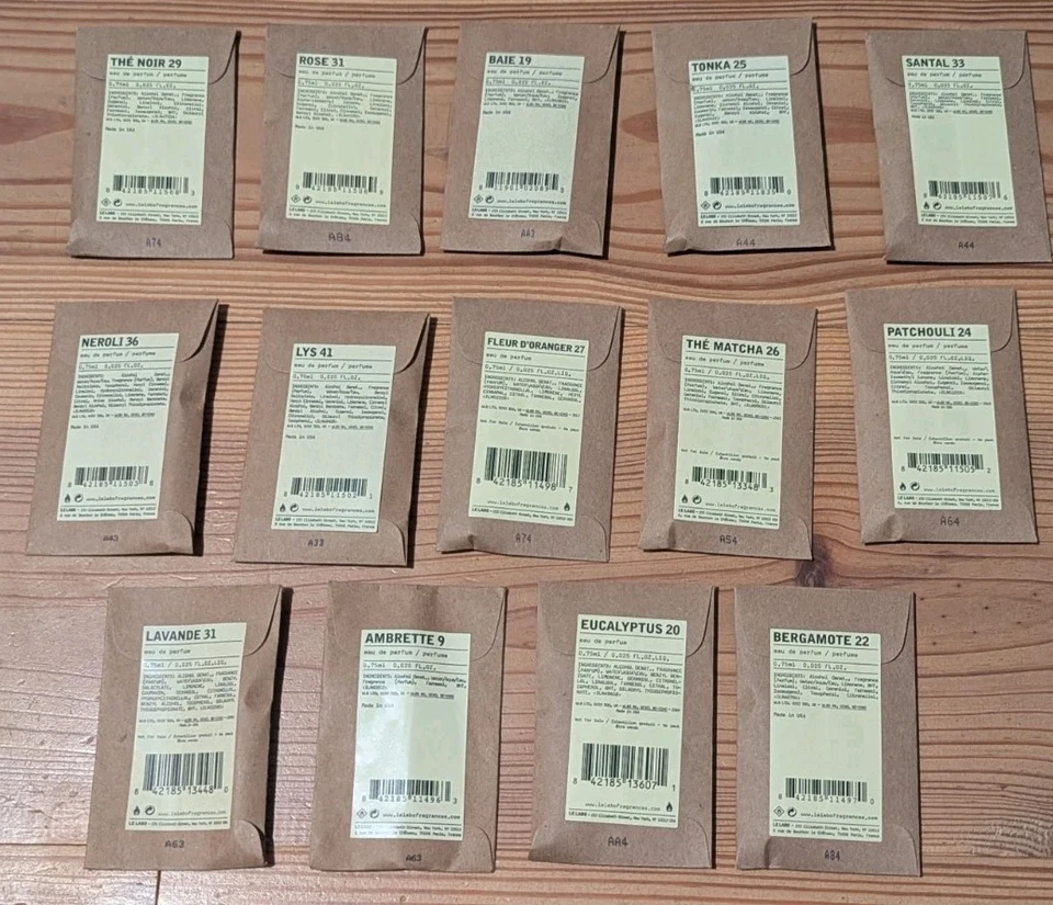 ENORME Lote x 14 Le Labo Eau de Parfum Discovery Set Muestras Santal 33 Rosa 31 Foto 1 de 1