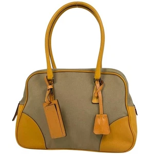 PRADA Logo Plate Tote Bag Shoulder Bag Tote Bag #BS2481 - Picture 1 of 8