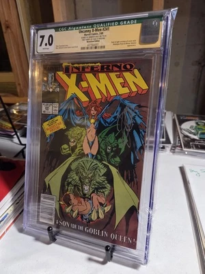 7.0 CGC Green Label Uncanny X-Men #241 NEWSSTAND & SIGNED - Image 1 of 2