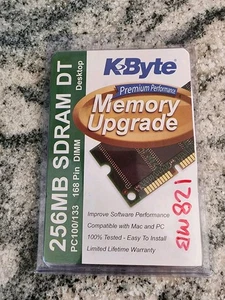 KBYTE 256MB SDRAM DT PC100 PC133 168 Pin Memory Upgrade DIMM - Picture 1 of 2