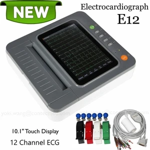 New 12 Channel 12 Lead ECG Electrocardiograph E12 Cardiac Machine USB PC SW - Picture 1 of 13