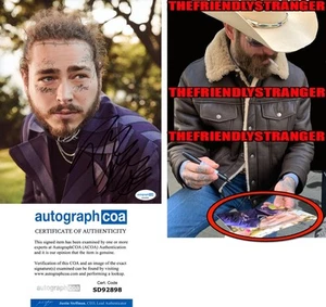 Post Malone signed Autographed 8x10 Photo EXACT PROOF F-1 Trillion ACOA COA - Picture 1 of 6