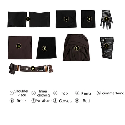 Star Wars: La Venganza de los Sith Anakin Skywalker Traje Disfraz Disfraz Bata Abrigo Foto 1 de 4