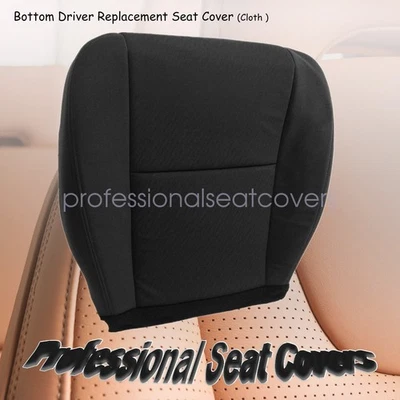 Cubierta de asiento de tela de repuesto negra para GMC Sierra 2500HD 2007-2014 Foto 1 de 4