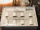 🌲 The White Company 🌲 Winter Ceramic Bells With Spray ~ Set Of 8 NEW