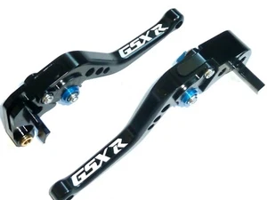SUZUKI GSXR1000 2009-2024 SHORT BRAKE & CLUTCH LEVERS BLACK RACE TRACK ROAD - Picture 1 of 9