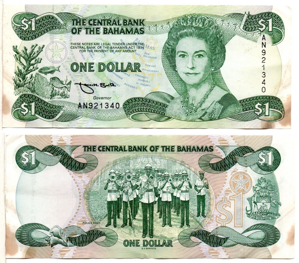 BAHAMAS 1 Dollar (1974) 1992, Pick 51, Very Fine - Image 1 of 1