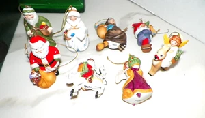 VTG FRANKLIN MINT FACES OF CHRISTMAS AROUND THE WORLD ORNAMENTS (11) - Picture 1 of 12