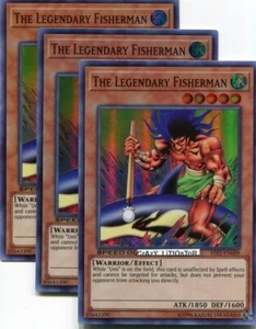 3 X YU-GI-OH THE LEGENDARY FISHERMAN PROMO SUPER RARE NM/MINT STP2-EN009 - Picture 1 of 1
