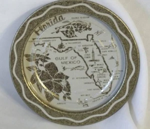 Florida Souvenir Cape Kennedy, 1960's Set Of 4 Metal Drink Coasters,   - Bild 1 von 6