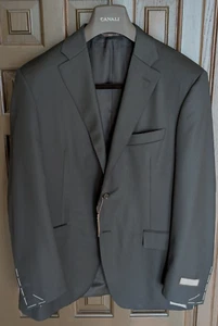 CANALI 100% Wool BLACK Suit Jacket, Model 13290, Size 42 R / 52 (EU) NWD - Picture 1 of 14