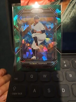 2023 PANINI PRIZM Daniel Espino RC #96 GREEN CRACKED ICE Guardians - Image 1 of 2