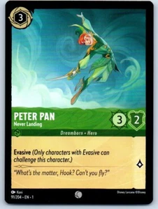 Peter Pan Never Landing 91/204 Disney Lorcana Trading Card Single - Bild 1 von 2