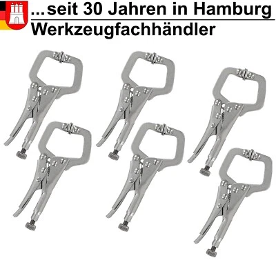 6 Stk. Gripzangen Set C-Form Gripzange Schweißerzange Feststellzange Klemmzange - Bild 1 von 4