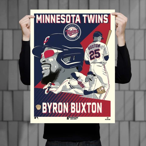Phenom Gallery Minnesota Twins Byron Buxton 18" x 24" Serigraph Print (Printer P Cover