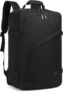 KONO Kabinentasche Handgepäck Reisetasche 55x35x20cm Reiserucksack 38L - Schwarz - Bild 1 von 7