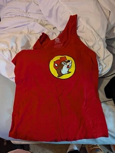 BUC-EES Cartoon Logo Graphic Sleeveless Round Neck Tank Top large - Picture 1 of 2