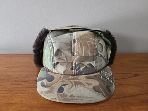 Vintage Advantage Camo Hunting Cap Trapper Hat Camouflage Ear Flaps Size L - Picture 1 of 10