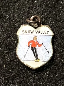 Llavero colgante de esquí de plata esterlina Snow Valley CALIFORNIA Resort recuerdo viaje - Imagen 1 de 4