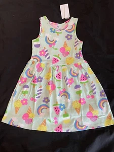 NWT H&M girls size 6-7 knit tank dress popsicles summer fun🍦💐#30 - Picture 1 of 11