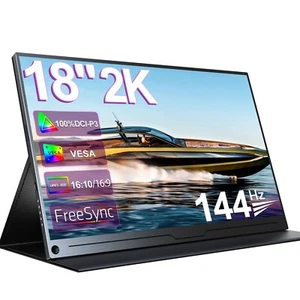 UPERFECT Tragbarer Monitor 18" 2K 2560x1600 144Hz Matt Monitor 16:10 Bildschirm - Afbeelding 1 van 7