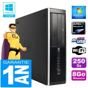 PC HP Compaq 6005 Pro SFF AMD Phenom II Ram 8Go Disque 250Go Graveur DVD Wifi W7 - Foto 1 di 2