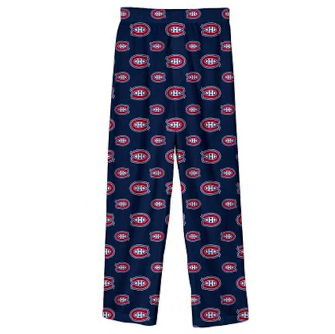 Montreal Canadiens Toddler Printed All Over Logo Navy Pyjama Pants Multiple Size Cover