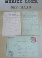 Jewish Kaufmann Moritz Loeb: German Postcards Den Haag 1902, Order Clockwork
